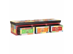 Vidaxl Gabinete Para Tv Com Gaveta Multicolor 100 X 30 X 24 Cm
