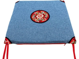 Almofadas Para Cadeiras Em Estilo Chinês, Almofadas Para Cadeiras Bordadas Com Laços Chineses, Almofadas Para Cadeiras