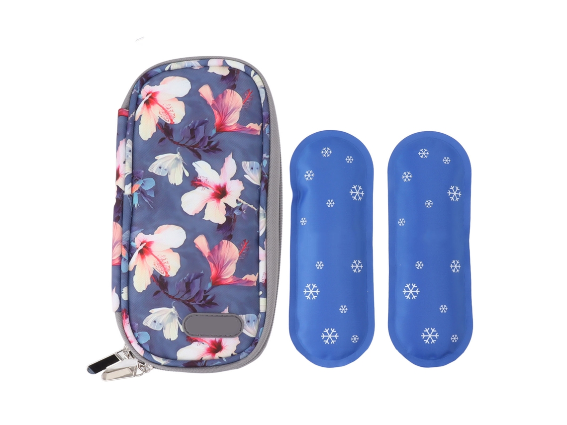 Bolsa Térmica para Insulina S/MARCA com gelo, design com zíper leve para transporte