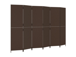 Room Divider, Room Dividers Vidaxl Marrom Rattan / Vime (294 X 180 Cm)