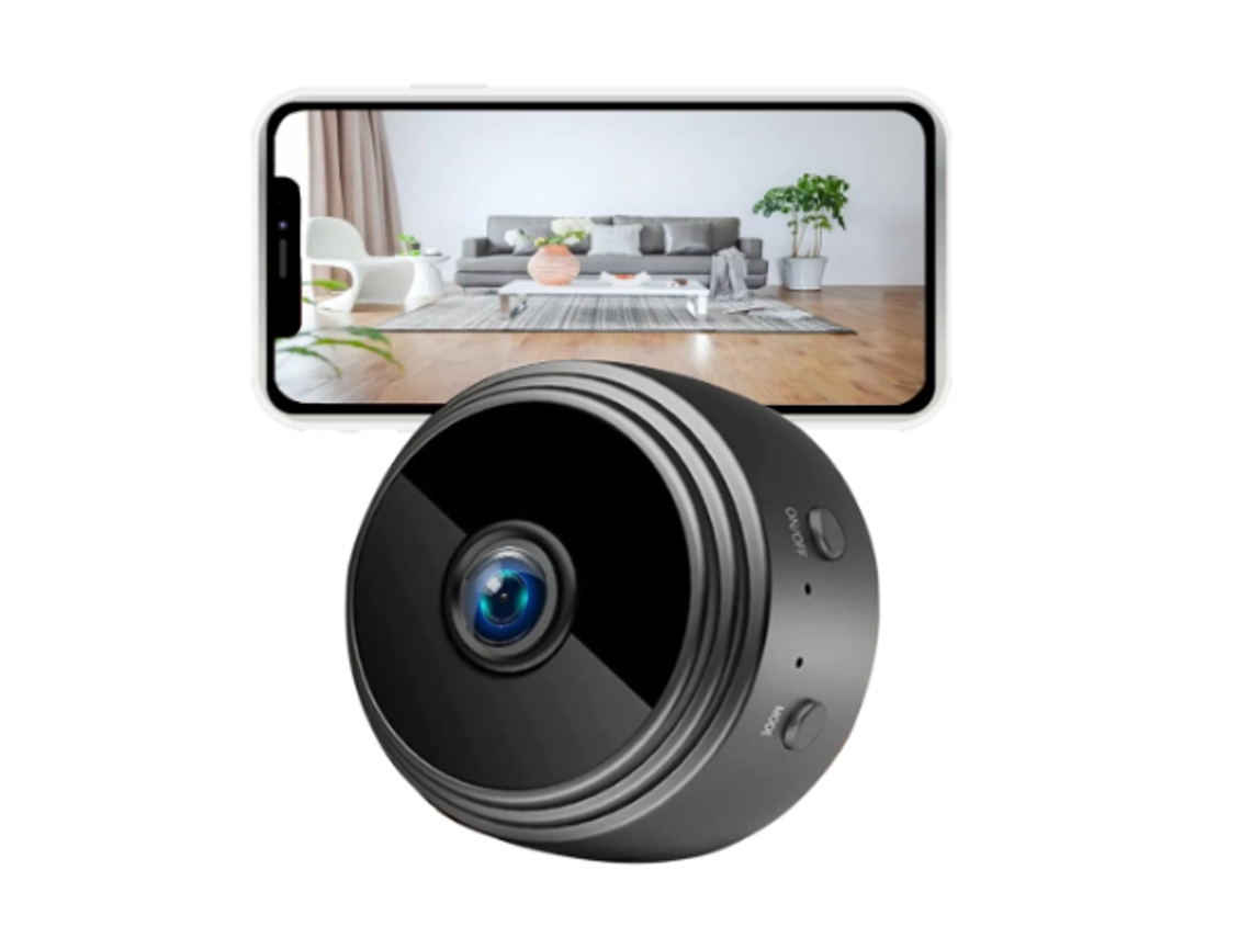 Câmera De Segurança Sem Fio 1080p Wi Fi Vigilância Doméstica Com Aplicativo Remoto Para Escritório Em Casa Carro Bebê Pet Gato Cão Preto Yizhood