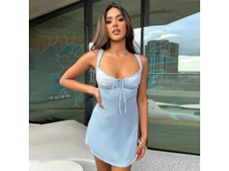 Vestido Camisole Sexy Club Townlike Tl271 Verão Sem Mangas Alças Finas Curto Pessoa China Poliéster D
