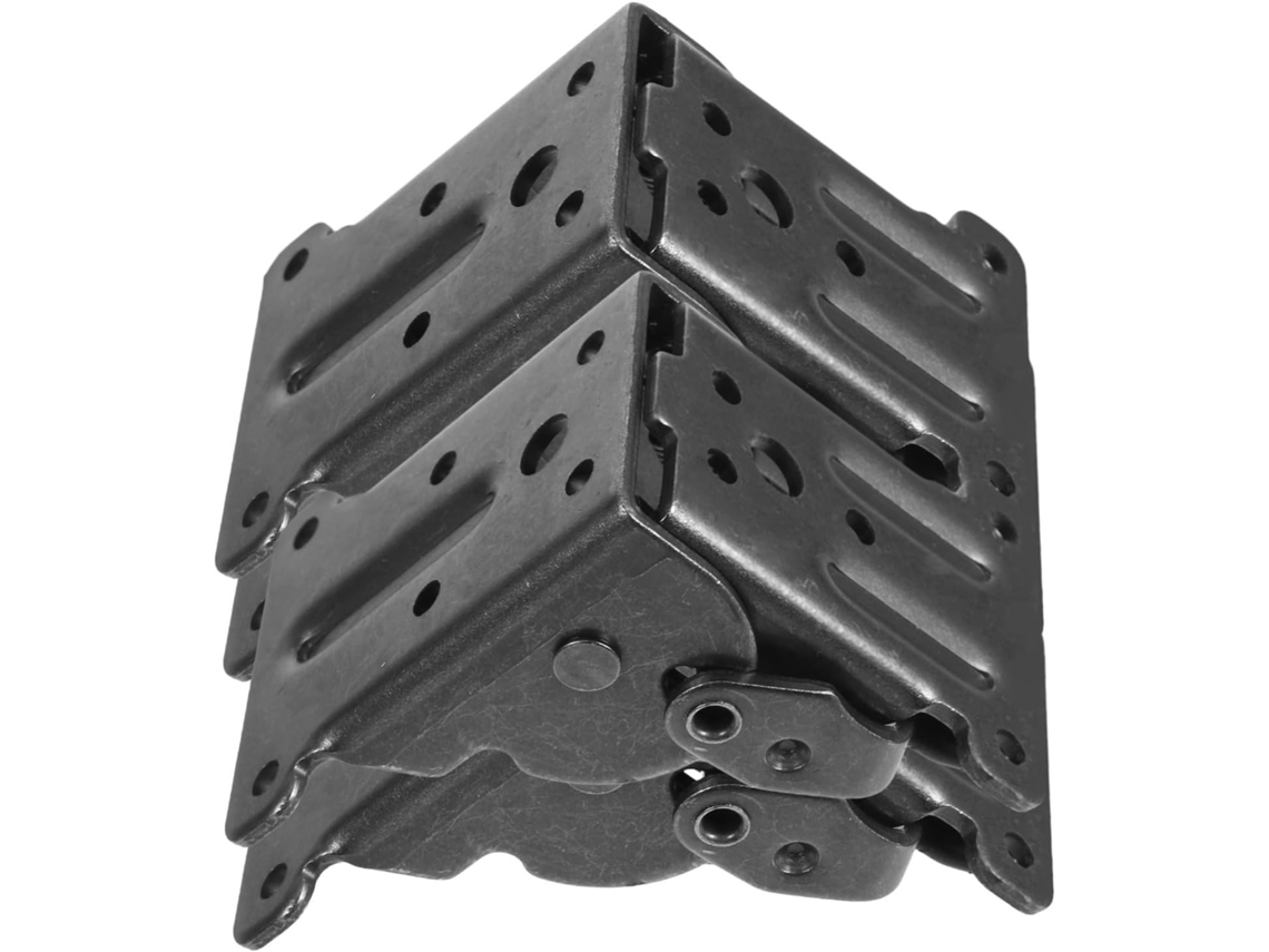 Levemolo Conjunto De 4 Dobradiças Autotravantes Dobráveis Em Aço Carbono Para Pés Mesa E Cama, Fácil Instalação