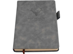 Caderno pautado A5, capa dura executiva com papel grosso premium, diário pautado para faculdade, 21,5 x 14 cm, 360 páginas, Slowmoose (cinza)