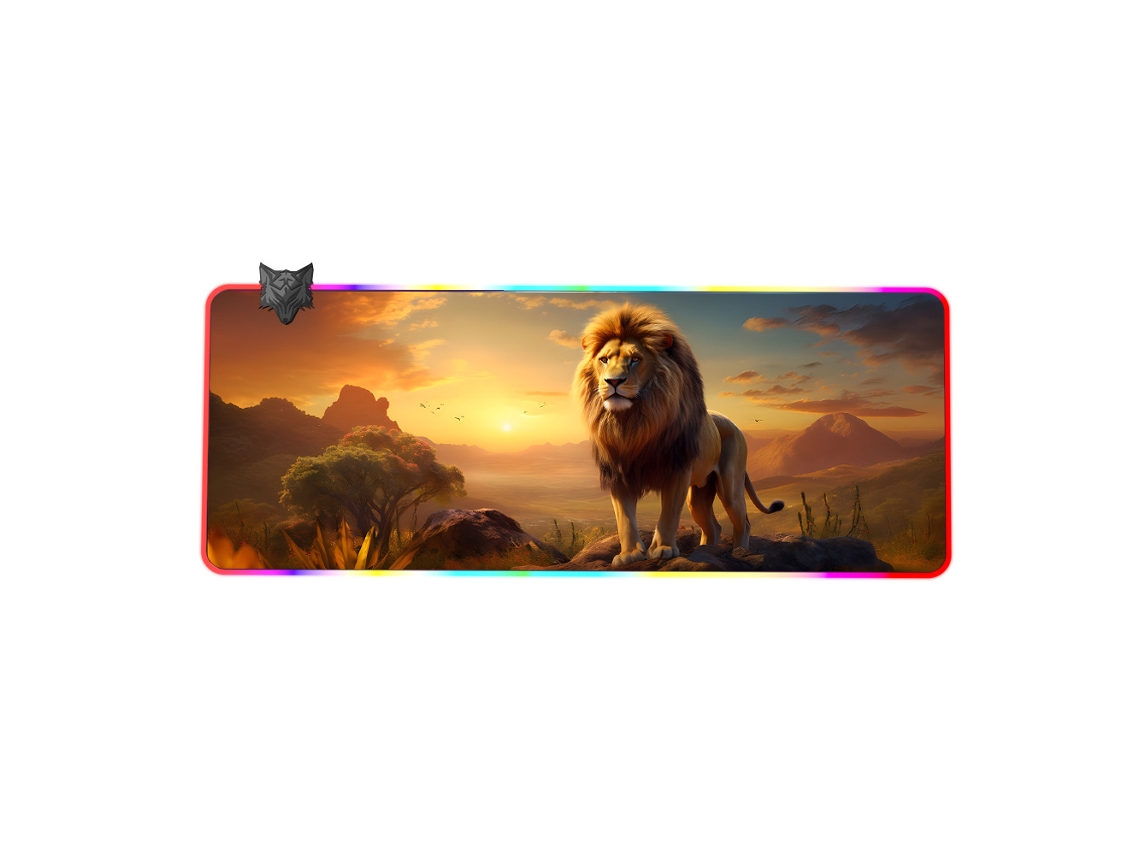 Mousepad Gamer Grande Rgb 14 Modos De Iluminação, Controle Por Toque, Superfície Macia E Profundidade Brilvibera