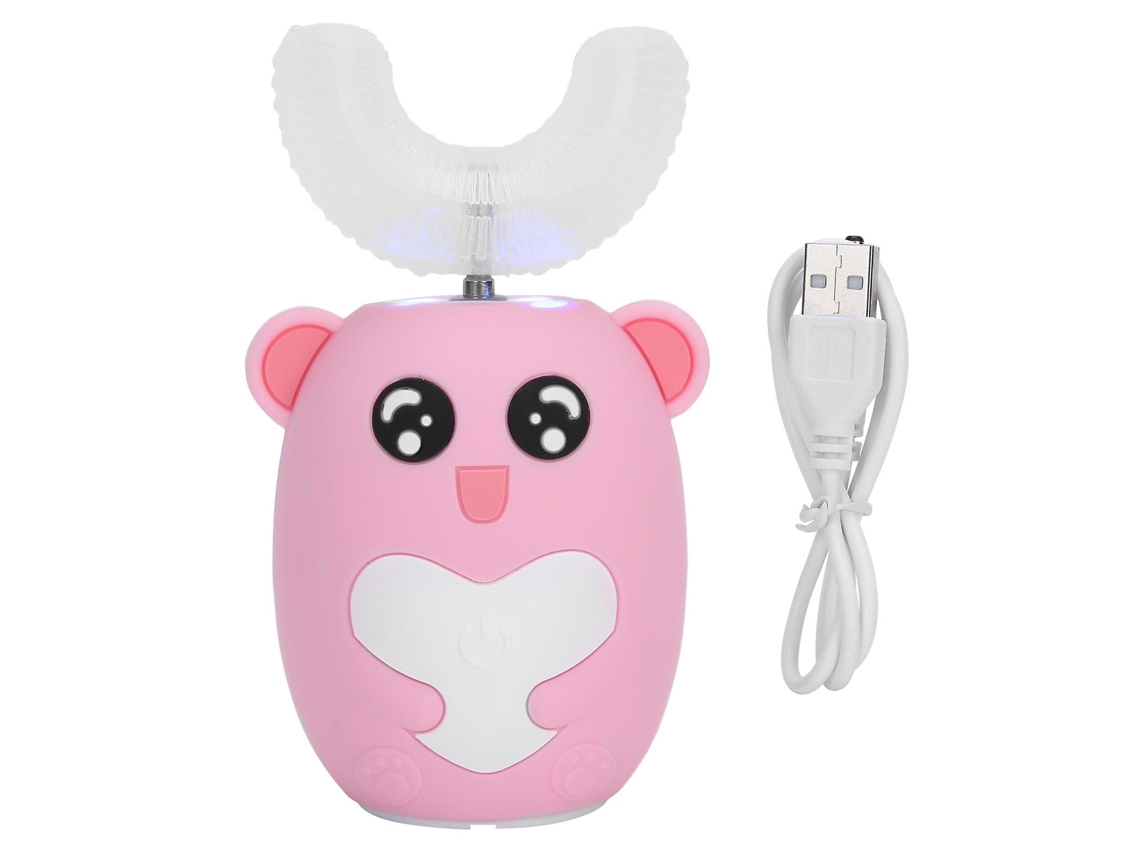 Escova de Dentes Elétrica em Formato U para Crianças 2 a 12 Anos, Limpeza Dental Infantil Silicone Mac Io, Cuidado Bucal Suave GOKOCO