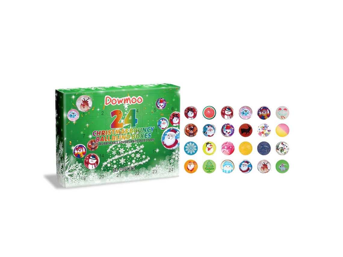 Caixas Bola Saltitante Natal 24un