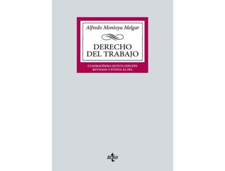 Livro Derecho Del Trabajo Da Editorial Tecnos De Alfredo Montoya Melgar (espanhol)