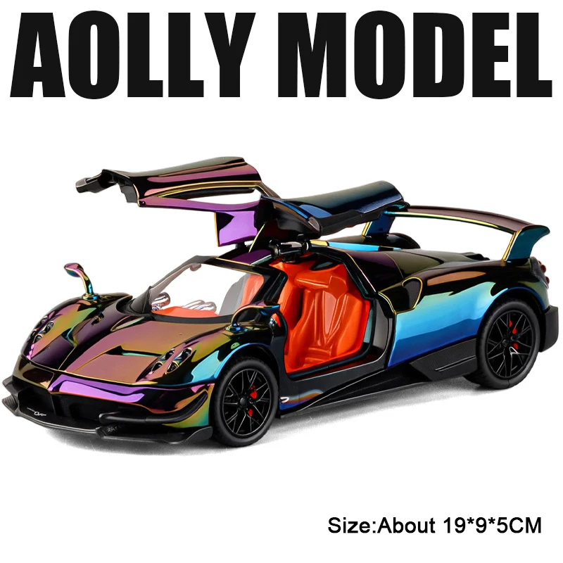(huayra Bc Roxo) Escala 1:24 - Miniatura De Carro - Metal Fundido - Presente