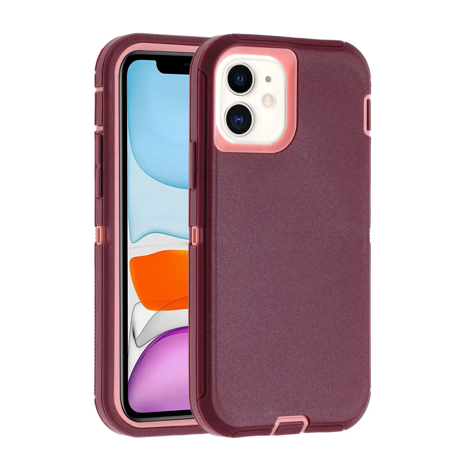 (borgonha, Iphone 17 Pro) Capa De Celular 3 Em 1 Reforçada E Resistente A Impactos, Durável E À Prova De Quedas.