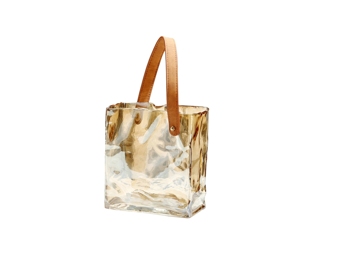 Vaso De Vidro Colorido Artesanal Para Bolsa E Peixe