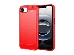 Capa De Tpu Para Iphone 17e - Textura Escovada De Fibra De Carbono