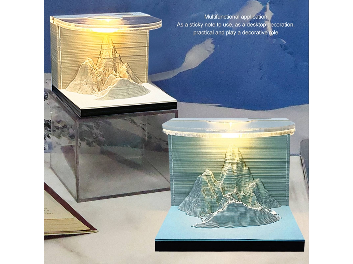 Bloco de Notas 3d Arte em Papel Decoração de Escritório