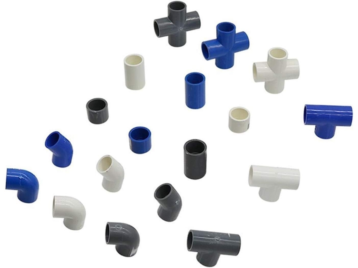 Conector de Reparo Tubos PVC, Conexões Alimentação, Braçadeira Cruzada Três Vias, Diâmetro Igual | S/MARCA