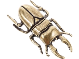 Estatueta Escaravelho Latão Dourado Decoração Estilo Antigo Coleção Ornamento Escritório Mesa Peça Arte Casa GOKOCO