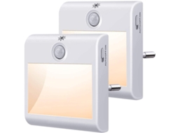 2 Pacotes de Luz Noturna  com Sensor de Movimento Lâmpada de Armário com 3 Modos de Iluminação