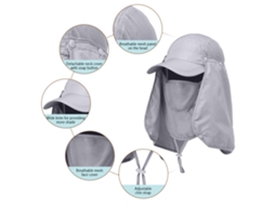 Chapéu de Sol para Hiking Uv Proteção Face e Pesca