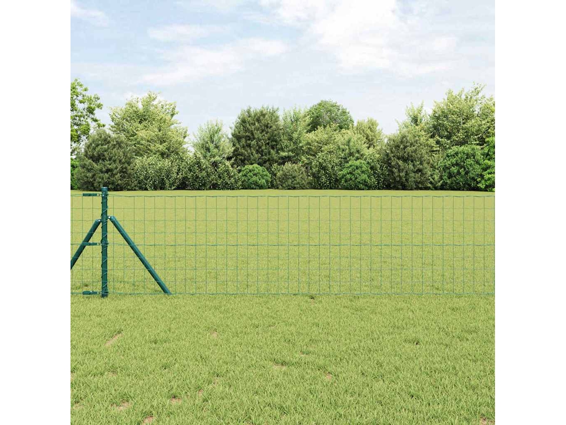 Vidaxl Fixação De Solo Para Cercas Euro 50 X 0,4 M Verde Malha