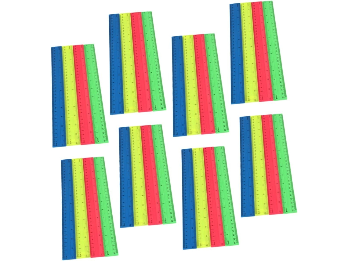 Conjunto De 50 Réguas Escolares De Plástico Para Desenho E Provas