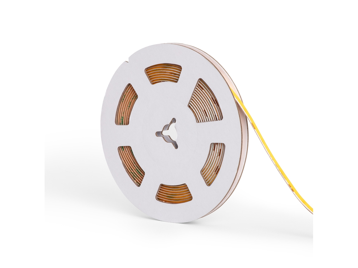 Fita de Led 24v Cob 320 Led/m 5m 7w/m 840 Lm/m Largura 5mm Corte Super Estreito 5 cm Ip20 Cri90 4000k Branco Neutro