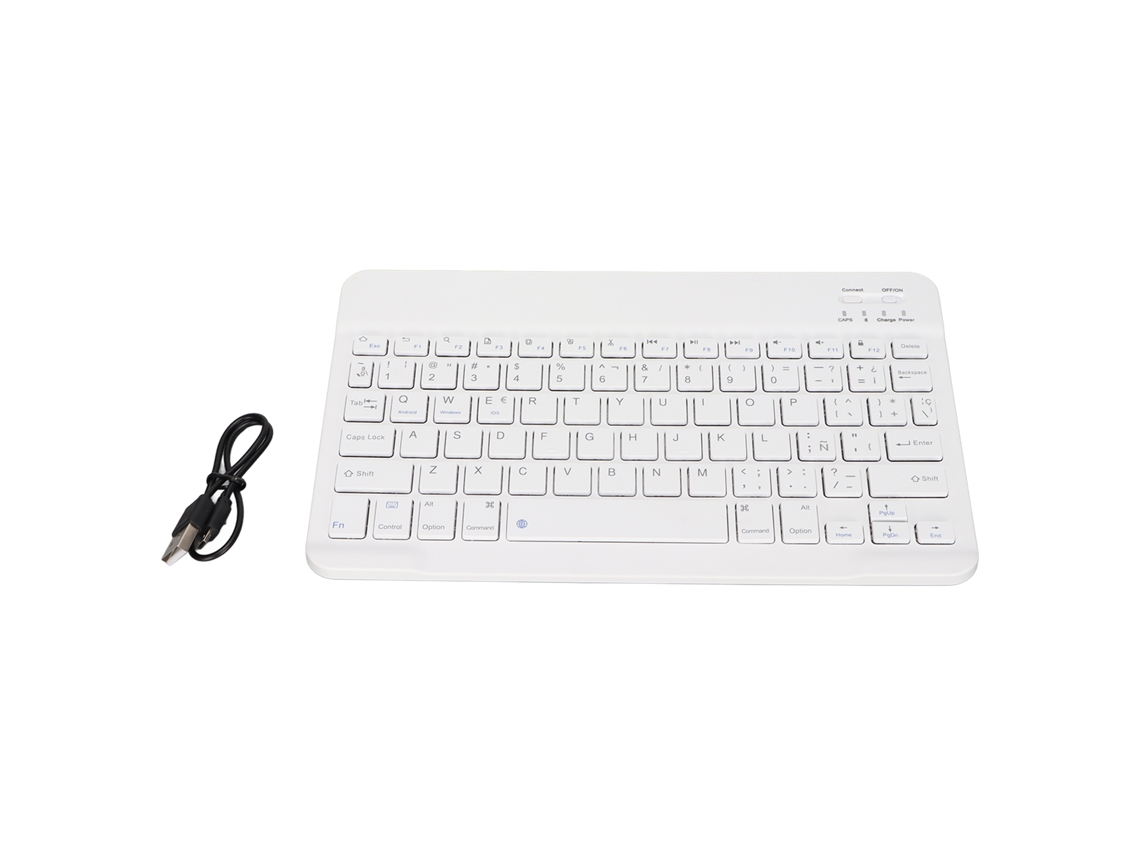 Teclado Sem Fio Bluetooth (10 Polegadas Ultra-fino, Bateria Integrada)