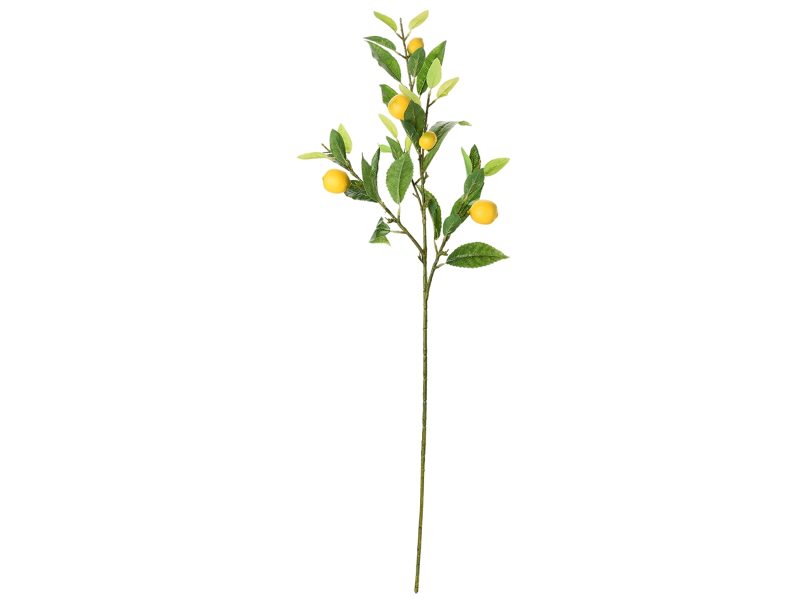 Ramo De Limão Artificial 89cm Com 6 Frutos