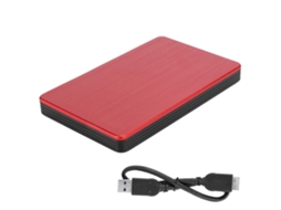 Disco Rígido Móvel De 2,5 Polegadas Usb3.0 Alta Velocidade Adaptador De Armazenamento 250g Vermelho