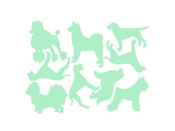 Baok-adesivo De Parede Luminoso Para Decoração De Casa Com Padrões De Cães Diy Reutilizável Para Sala E Creche