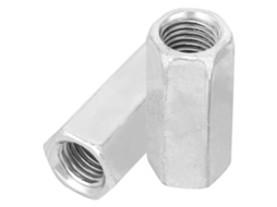 Porcas Sextavadas Longas Em Aço Zincado. Acessórios Essenciais Para Manutenção E Fixação De Peças. Compatíveis Com