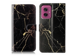 Capa De Celular De Couro Com Padrão De Mármore E Desenho Colorido