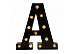 Letras De Led Justup Com Design Inovador, Letras Pretas Luminosas Para Eventos, Casamentos, Festas, Aniversários, Decoração De Casa E Bar(letra A)