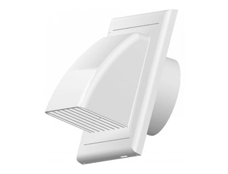 Cobertura de Grelha de Ventilação com Retorno de Abertura e Tampa Externa Abs Branca 100mm