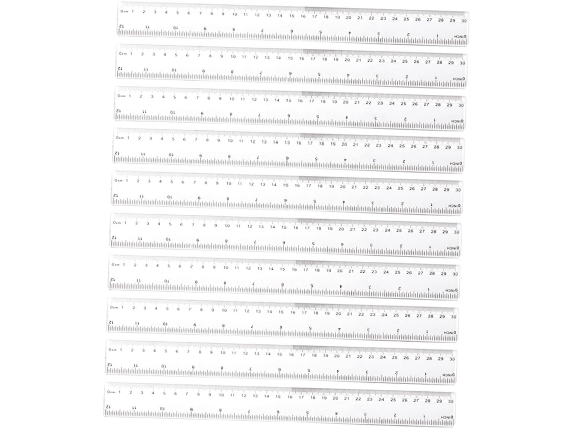 Conjunto De 20 Réguas Transparentes De Plástico, Régua Reta, Material