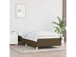 Vidaxl Estrutura De Cama Sem Colchão 100x200 Cm Tecido Castanho-escuro