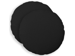 Vidaxl Capa Almofada 2 Unid. Heerlen Preto Ø 60 Cm Tecido
