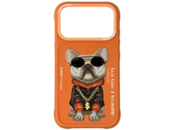 Capa Nimmy Mobile Para Iphone 17 Pro Com Estampa De Cachorro Estiloso - Laranja
