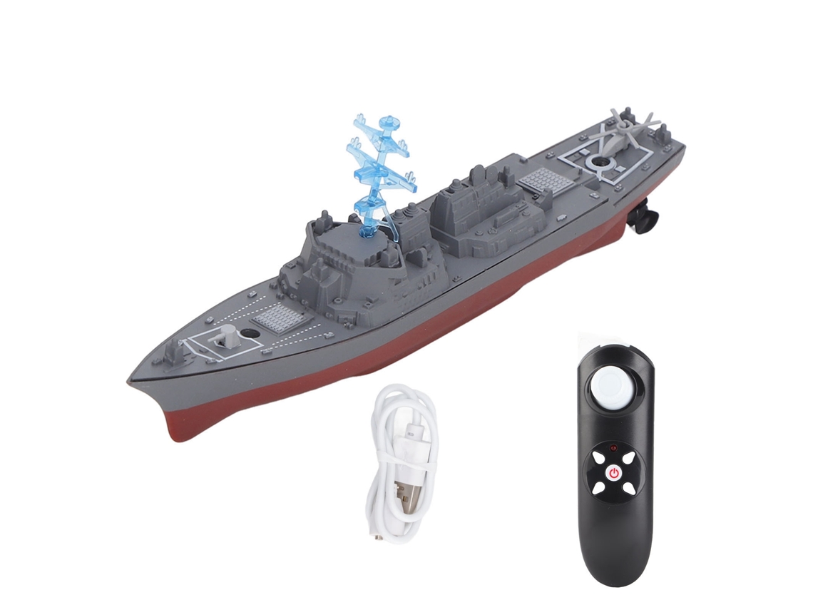 Mali barco de Combate Controle Remoto 2.4ghz Mini Navio Militar Simulação Brinquedo para Crianças 803a