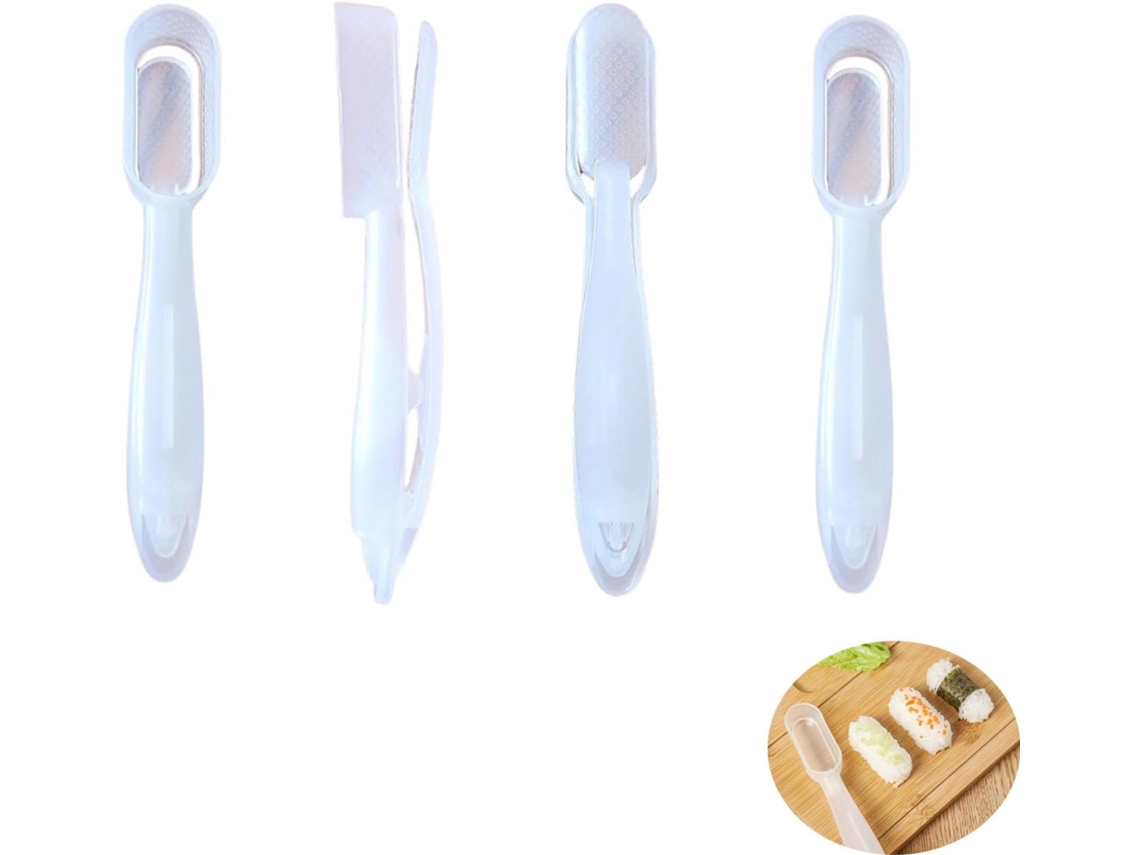 Kit Com 4 Máquinas De Sushi Em Formato Retangular Para Fazer Bolinhos Arroz, Prensa Manual Para Onigiri, Bento, Carnes Para Almoço