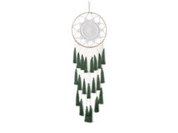 Arte de parede dream catcher, decoração de quarto, tema religioso, feito à mão verde | S/MARCA