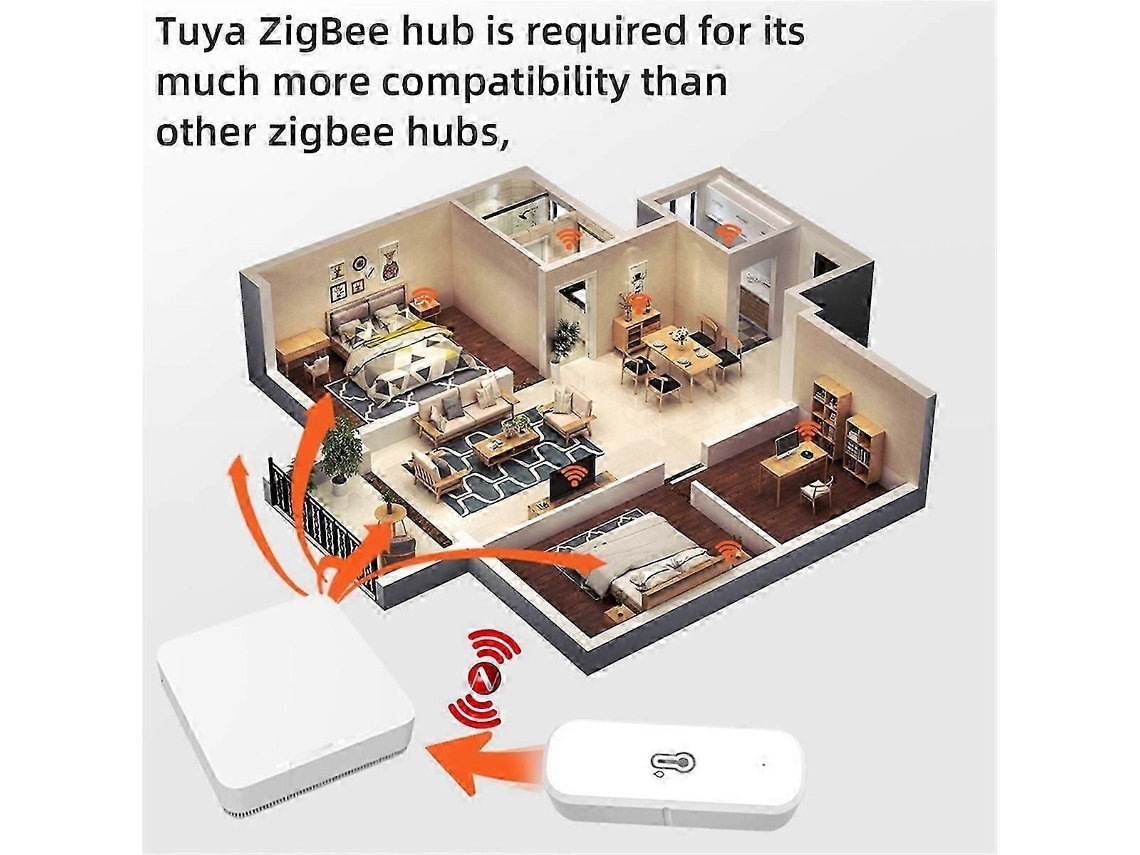 Sensor De Umidade E Temperatura Zigbee Higrômetro Inteligente Termômetro Monitoramento Remoto E Alertas Casa Inteligente