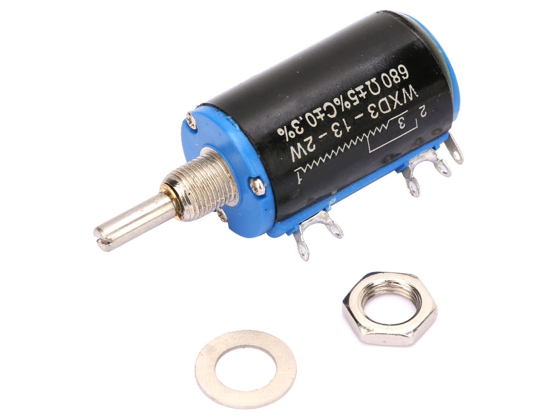 Potenciómetro De Alambre Bobinado Ajustable De Alta Precisión 2w Wxd3-13 680ohm