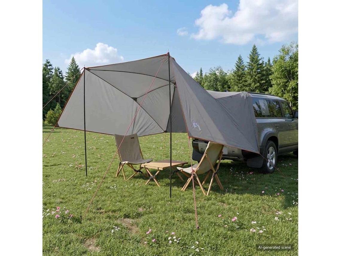Vidaxl Tenda Para Carro 308 X 215 X 220 Cm Cinza E Laranja