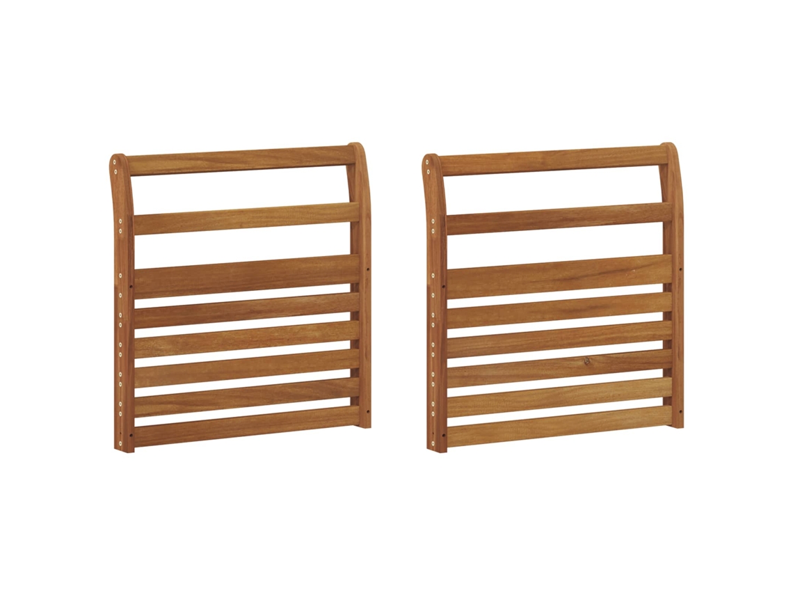 Vidaxl Apoio De Braço 2 Pcs Natural 58,5 X 8 X 60 Cm