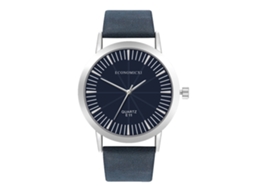 Relógio de pulso de quartzo com pulseira de PU para mulheres e homens, estilo casual (azul royal)