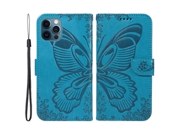 Capa para iPhone 13 Pro Pele Sintética Azul