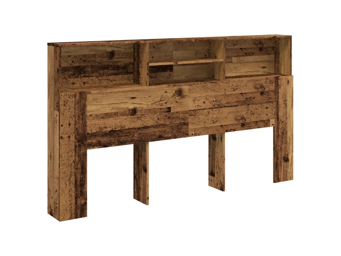 Headboard Cabinet, Headboard Cabinets Vidaxl Marrom Madeira Processada (180 X 19 X 103.5 Cm)