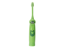 Escova de Dentes Elétrica Infantil, IPX7, Desenhos Animados, Limpeza Bucal, Verde
