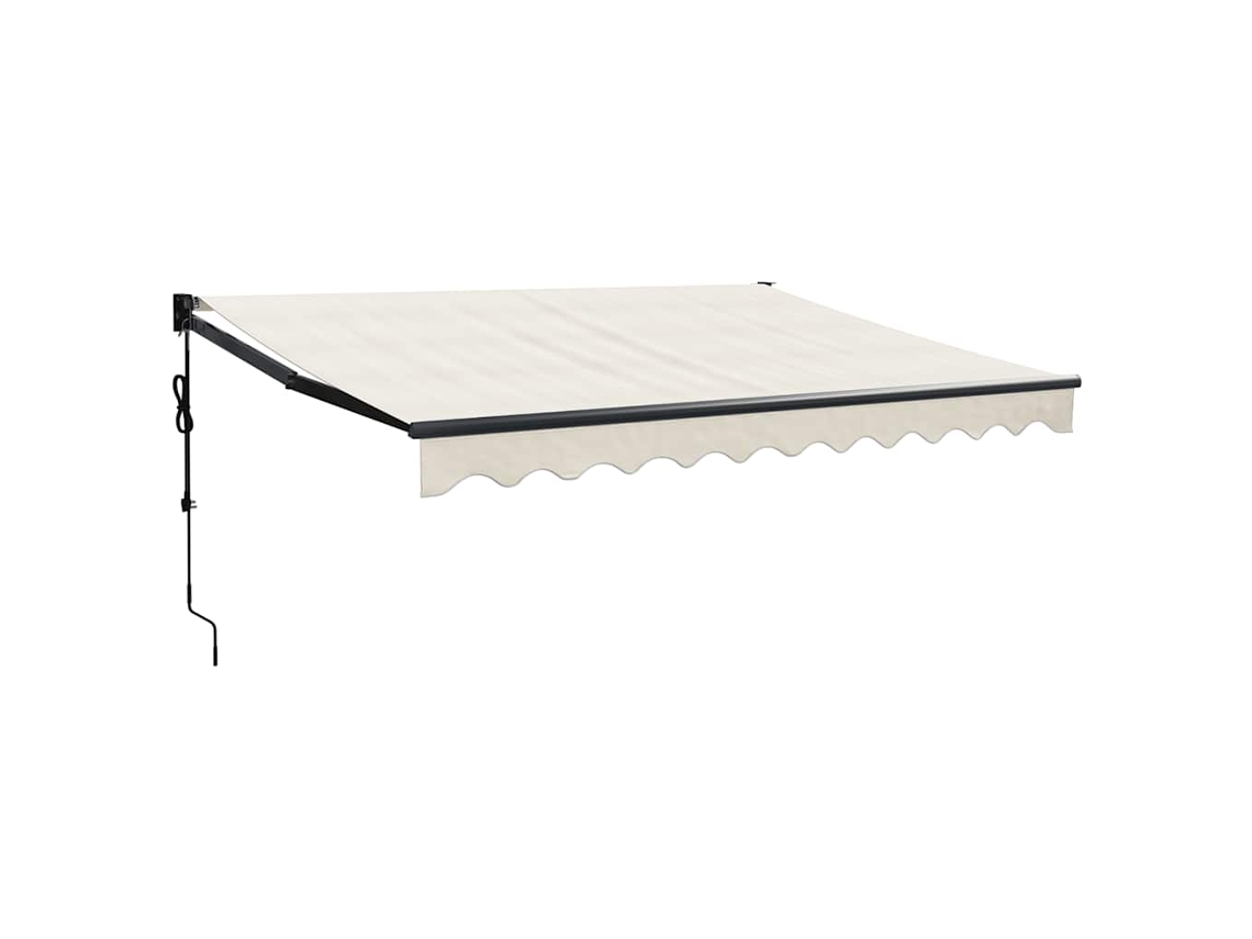 Automatic Retractable Awning, Automatic Retractable Awnings Vidaxl Creme Tecido (3.5 X 2.5 M)