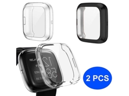 2026 capa de Proteção para Fitbit Versa 2, Case Tpu Flexível com Cobertura Total, 2 Peças
