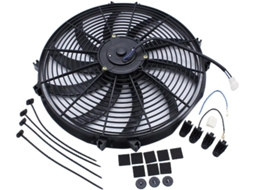 Ventilador Duplo para carro, alimentado por USB, 12V, com duas velocidades e direção ajustável.